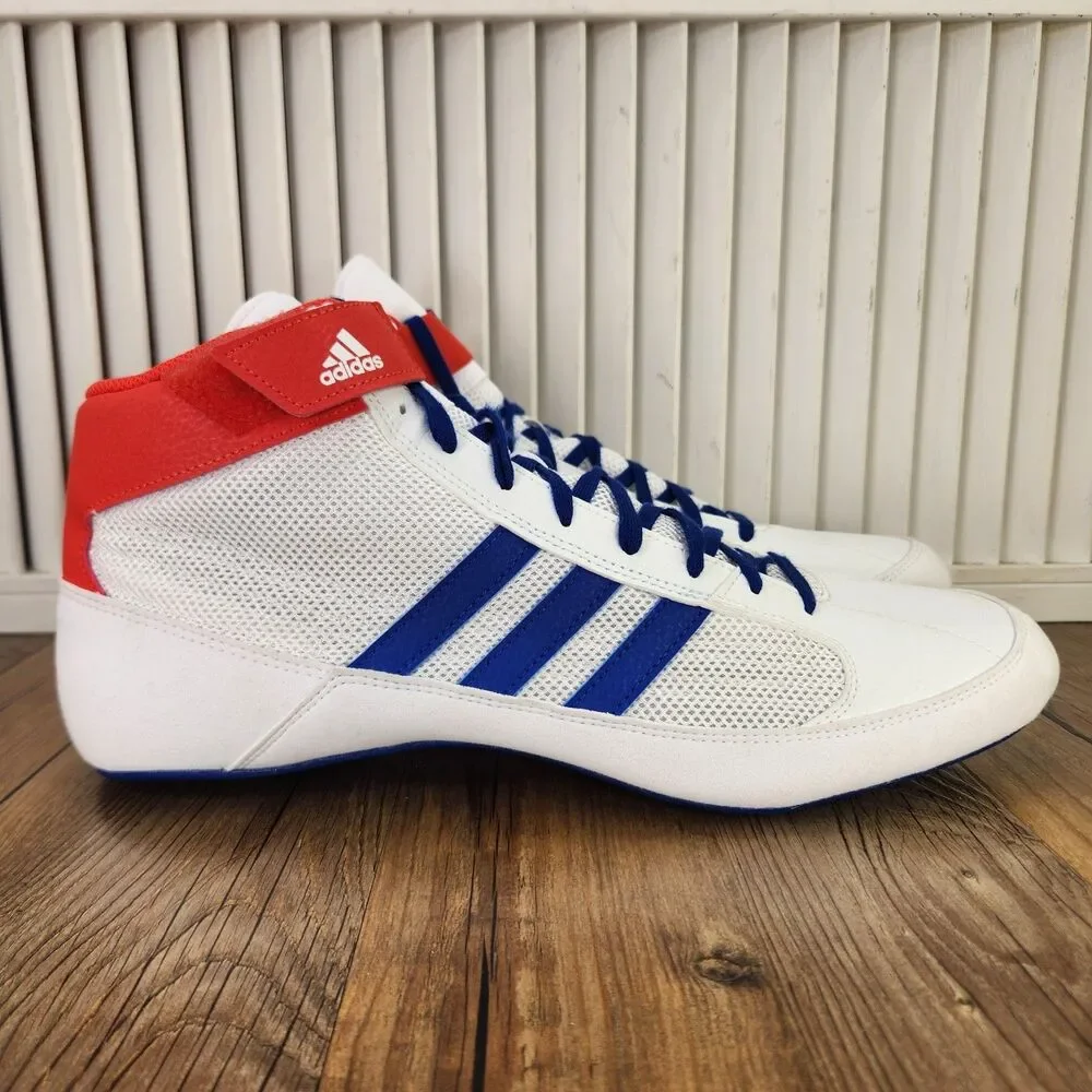 Adidas HVC 2 Wrestling Shoes Mens Sz 13 Red White Blue Patriotic Athletic BD7129